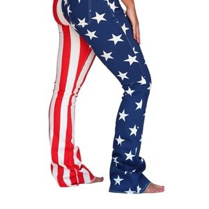 Ranch Dress’n Patriotic Star and Stripe Flare Pants bellbottom